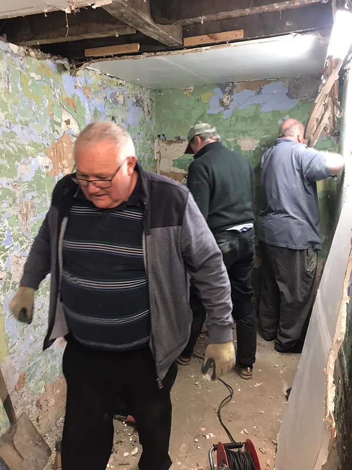 volunteers refurbishing the centre